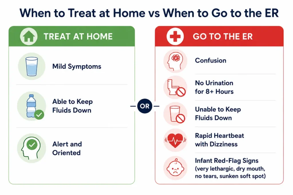 Home vs ER treatment guide