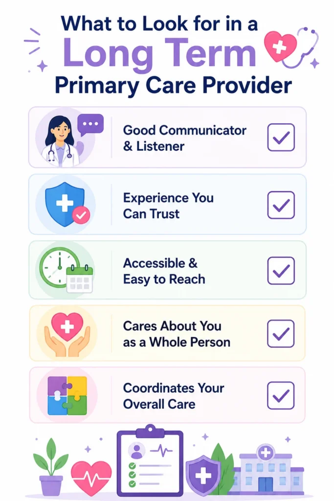 Best Primary Care Provider Checklist for a long term