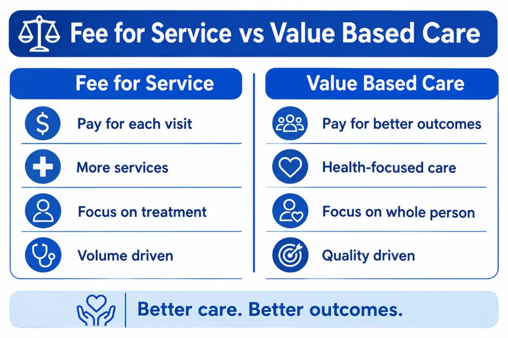 Fees for service and definition of Value based care